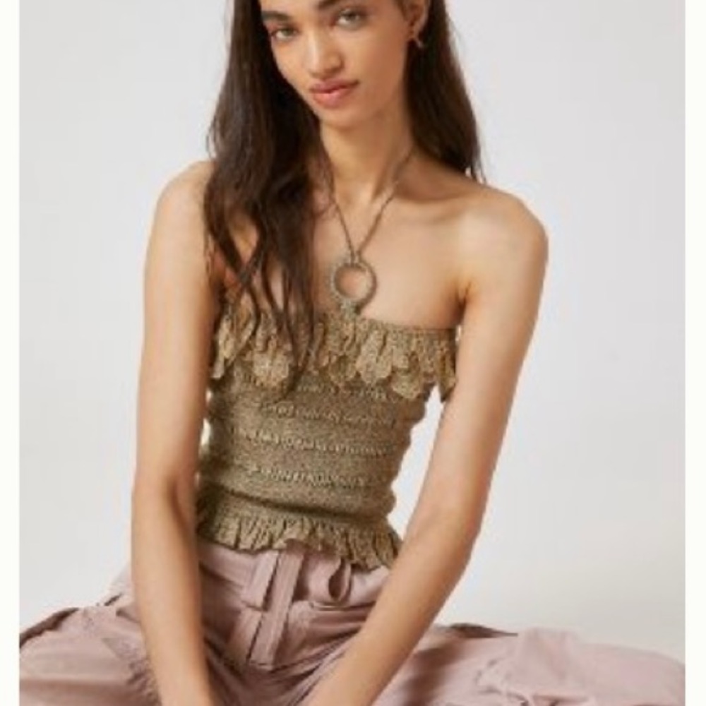 Anthro tube top halter